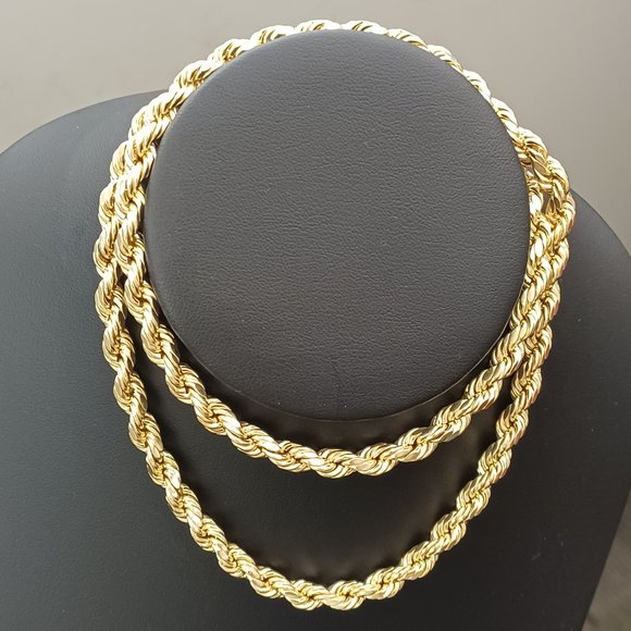 10kt Real Gold Rope Chain 24 inches